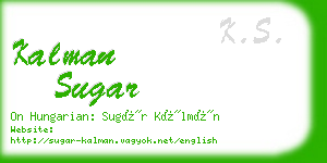 kalman sugar business card